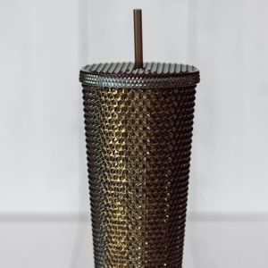 STUDDED TUMBLER - BLACK IRIDESCENT